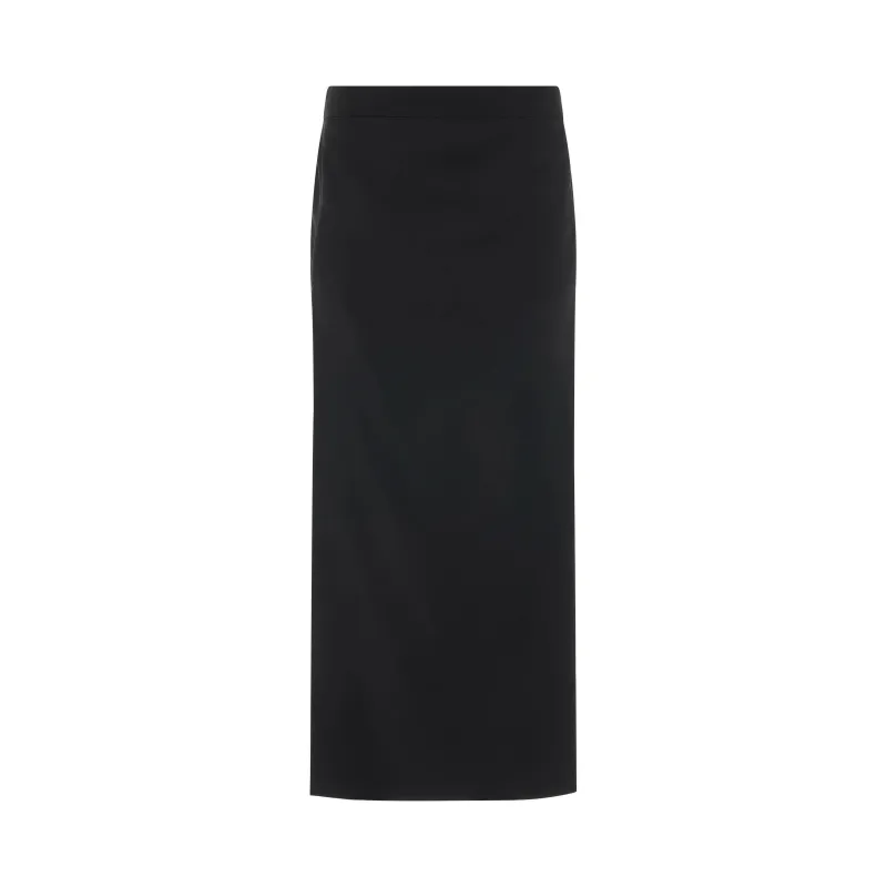 Slim Trousers with Long Apron in Black sold by MARAIS