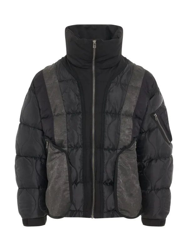 Quilted Down Jacket in Black sold by MARAIS