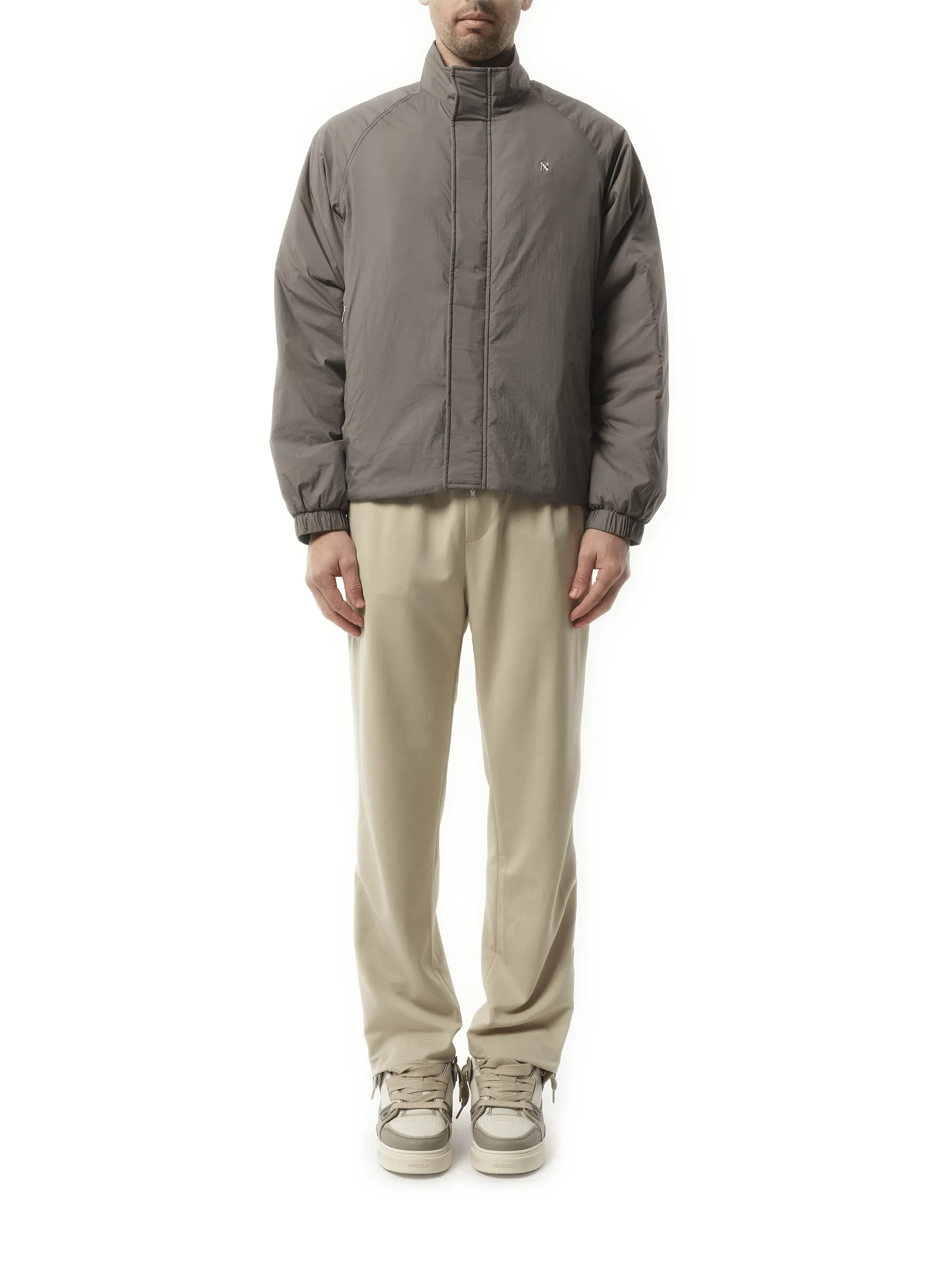 Funnel Neck Jacket in Stone sold by MARAIS product image thumbnail 4