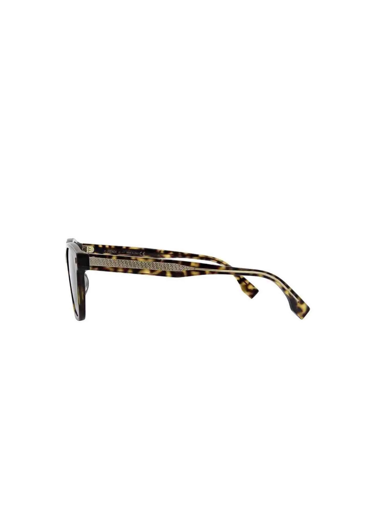FE40001U Square Sunglasses with Green Lens in Dark Havana sold by MARAIS product image thumbnail 3