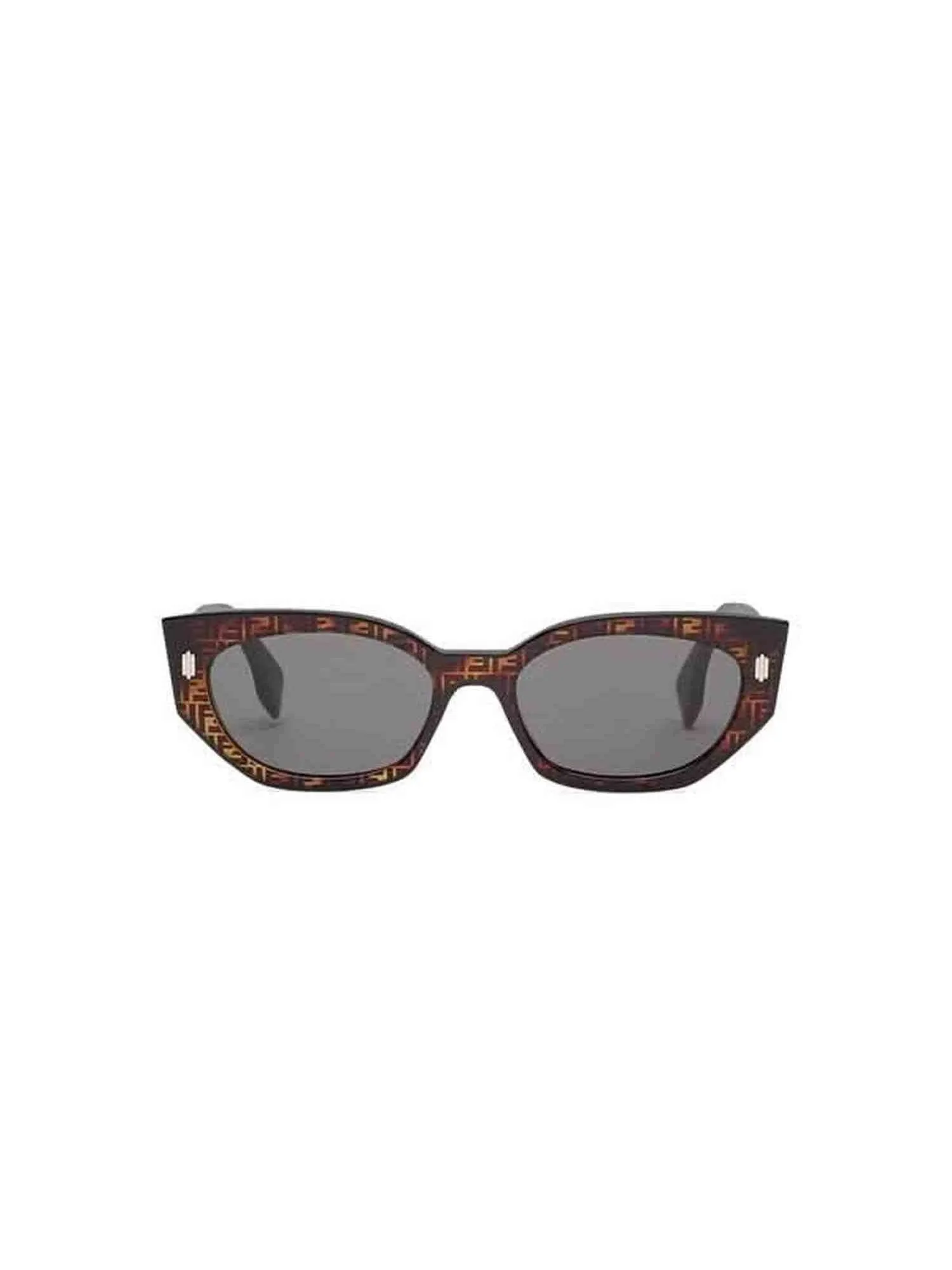 FE40018I Logo Sunglasses with Smoke Lens in Coloured Havana sold by MARAIS