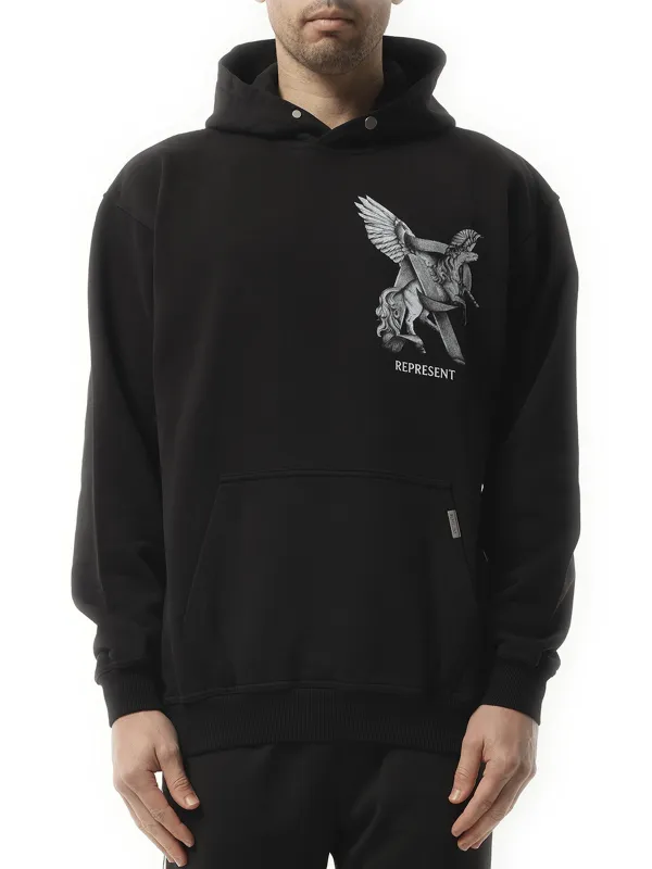 Elegance In Motion Hoodie in Jet Black sold by MARAIS
