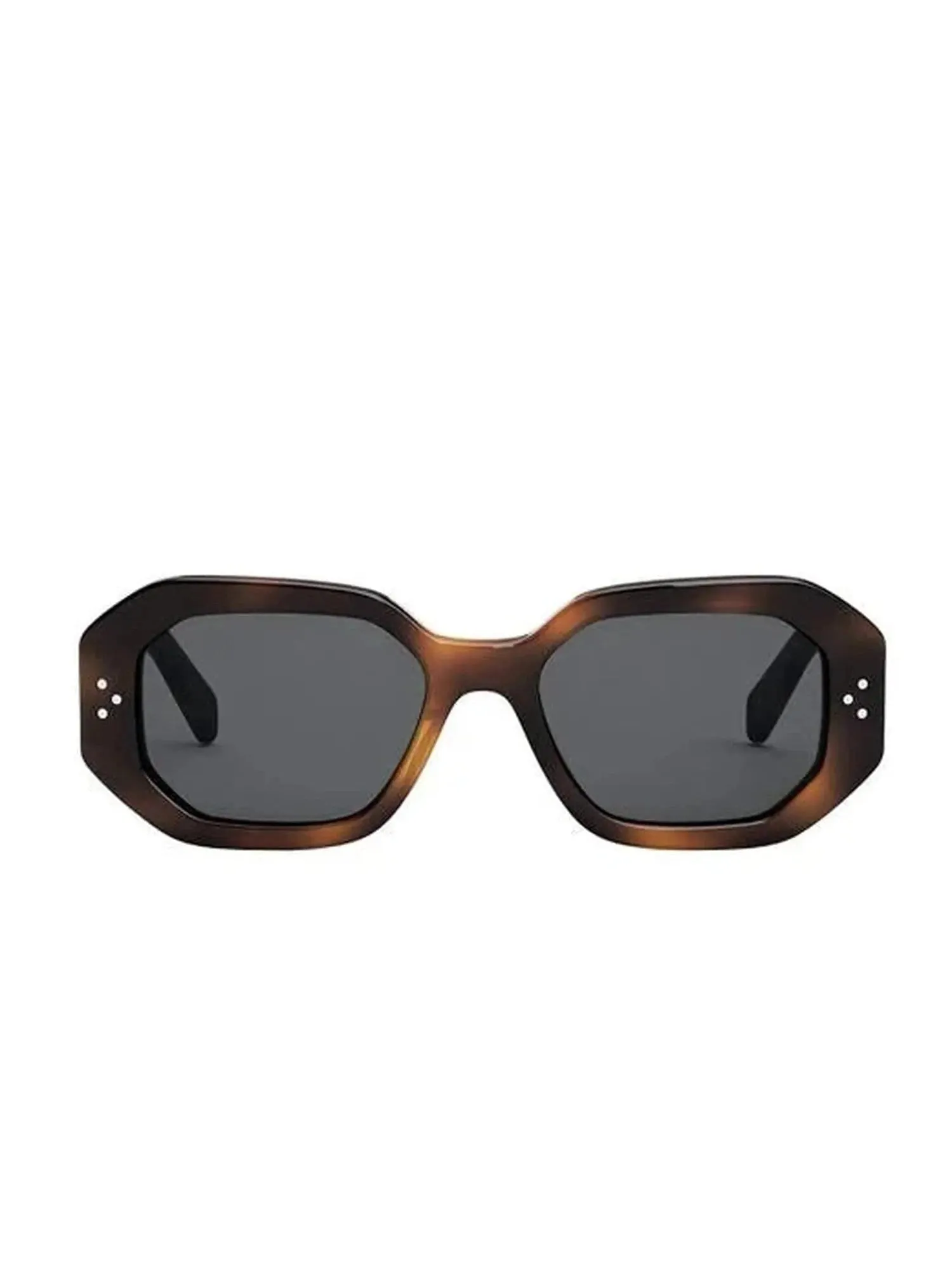 CL40255I Hexagonal Sunglasses in Havana sold by MARAIS