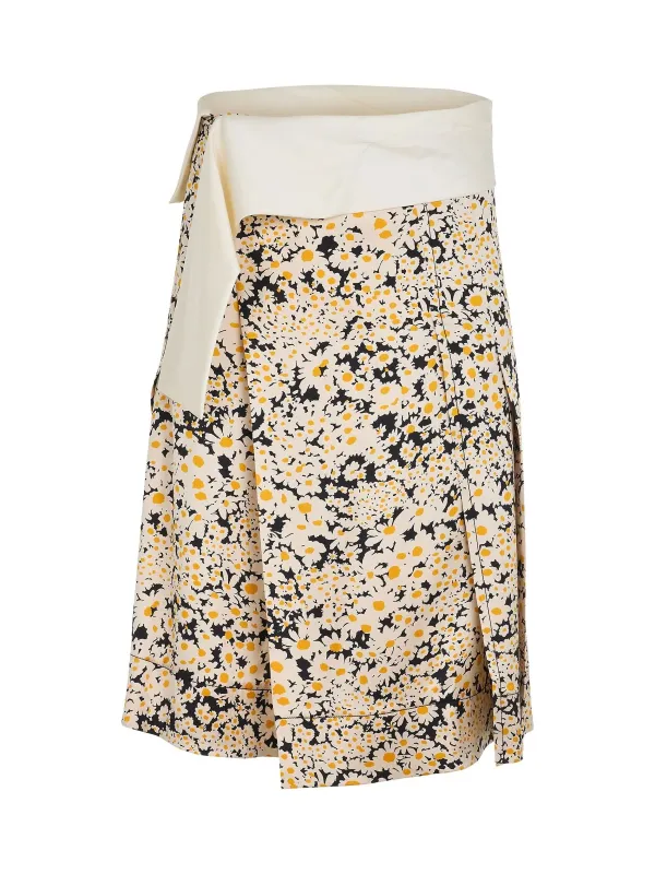 Daisy Print Skirt in Multicolor sold by MARAIS
