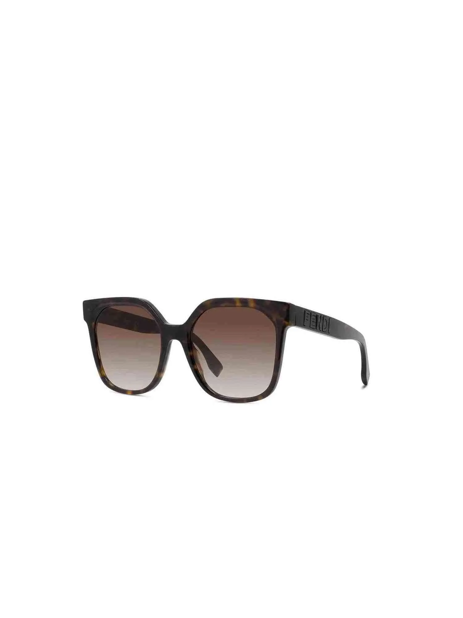 FE40007I Square Sunglasses with Gradient Brown Lens in Dark Havana sold by MARAIS