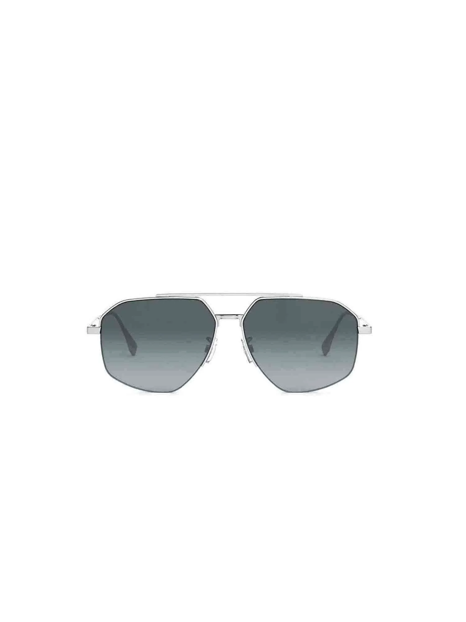 FE40062U Aviator Sunglasses with Smoke Polarised Lens in Shiny Light Ruthenium sold by MARAIS
