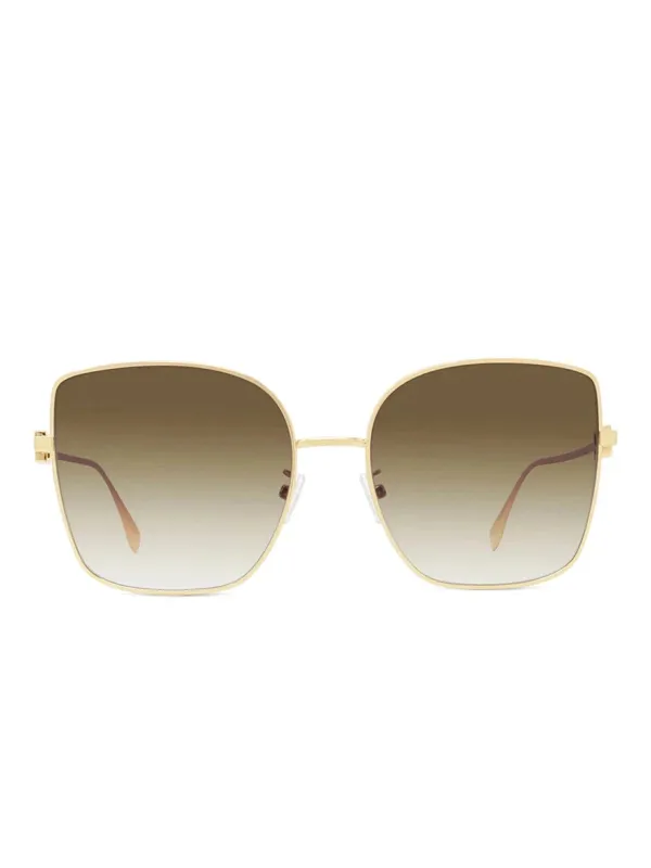 Fendi FE40013U 5930F Rectangle Sunglasses in Gold sold by MARAIS