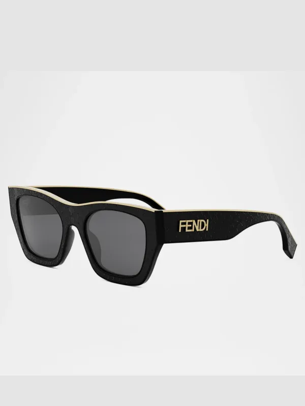 Fendi FE40126I 5301A Injected Sunglasses in Black/Gold made by Fendi