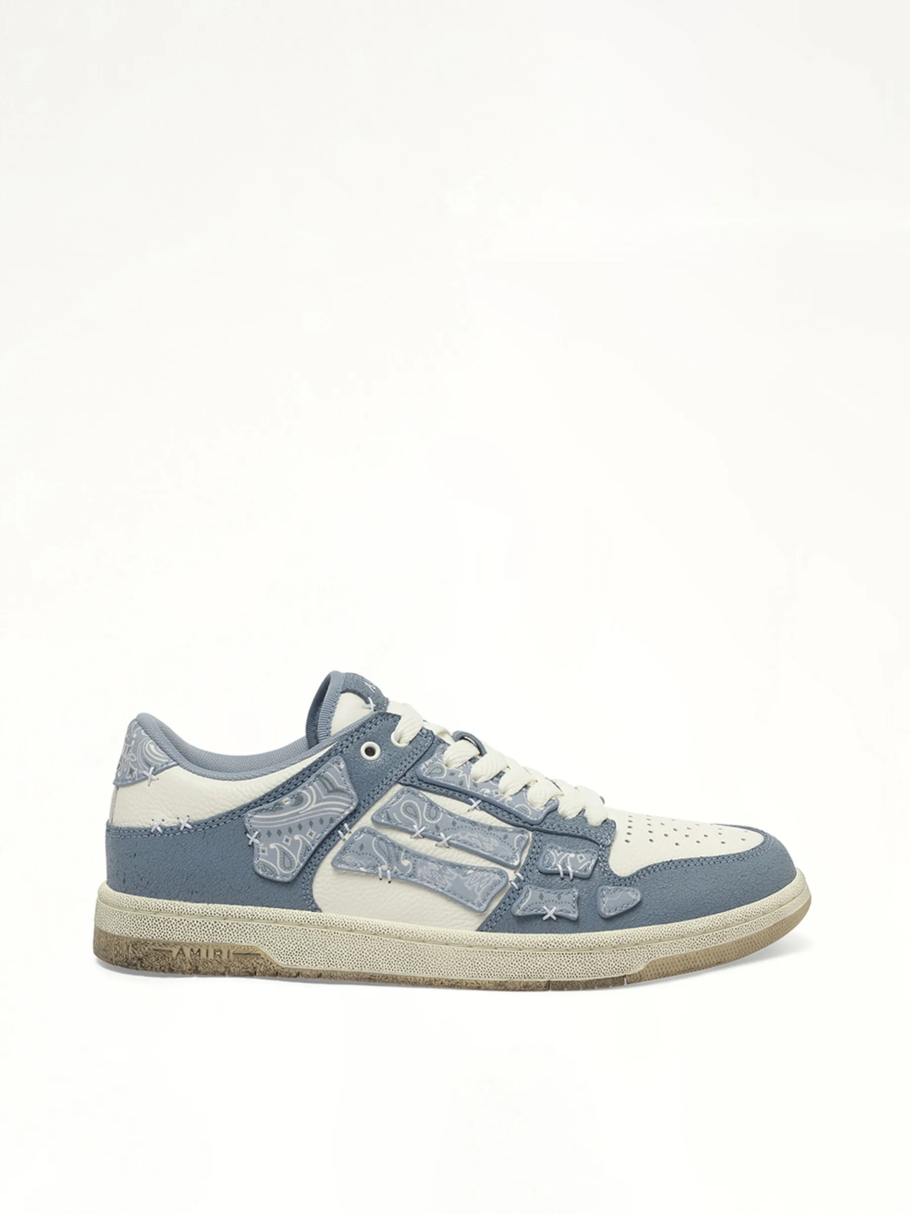 Bandana Skeleton Top Low Sneaker in Ashley Blue sold by MARAIS