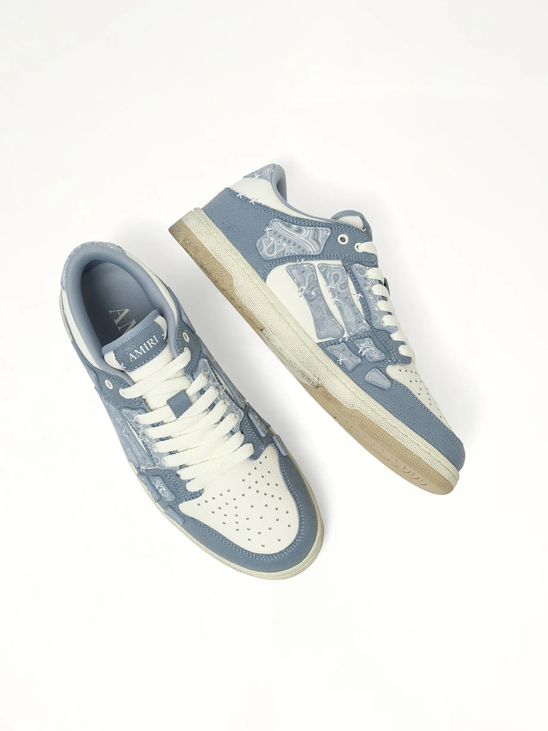 Bandana Skeleton Top Low Sneaker in Ashley Blue sold by MARAIS product image thumbnail 3