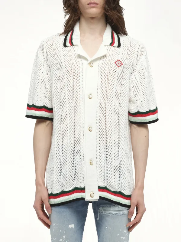 Sporty Crochet Shirt in Multicolour sold by MARAIS
