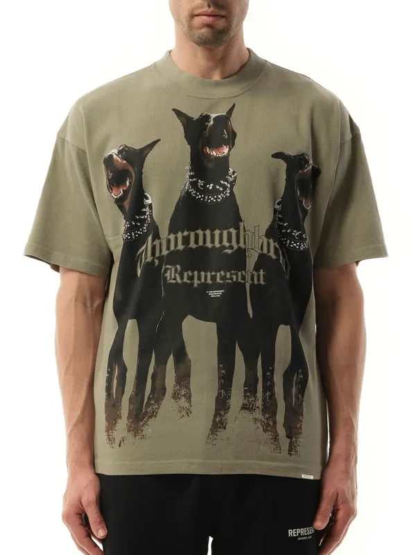 Thoroughbred T-Shirt in Khaki sold by MARAIS