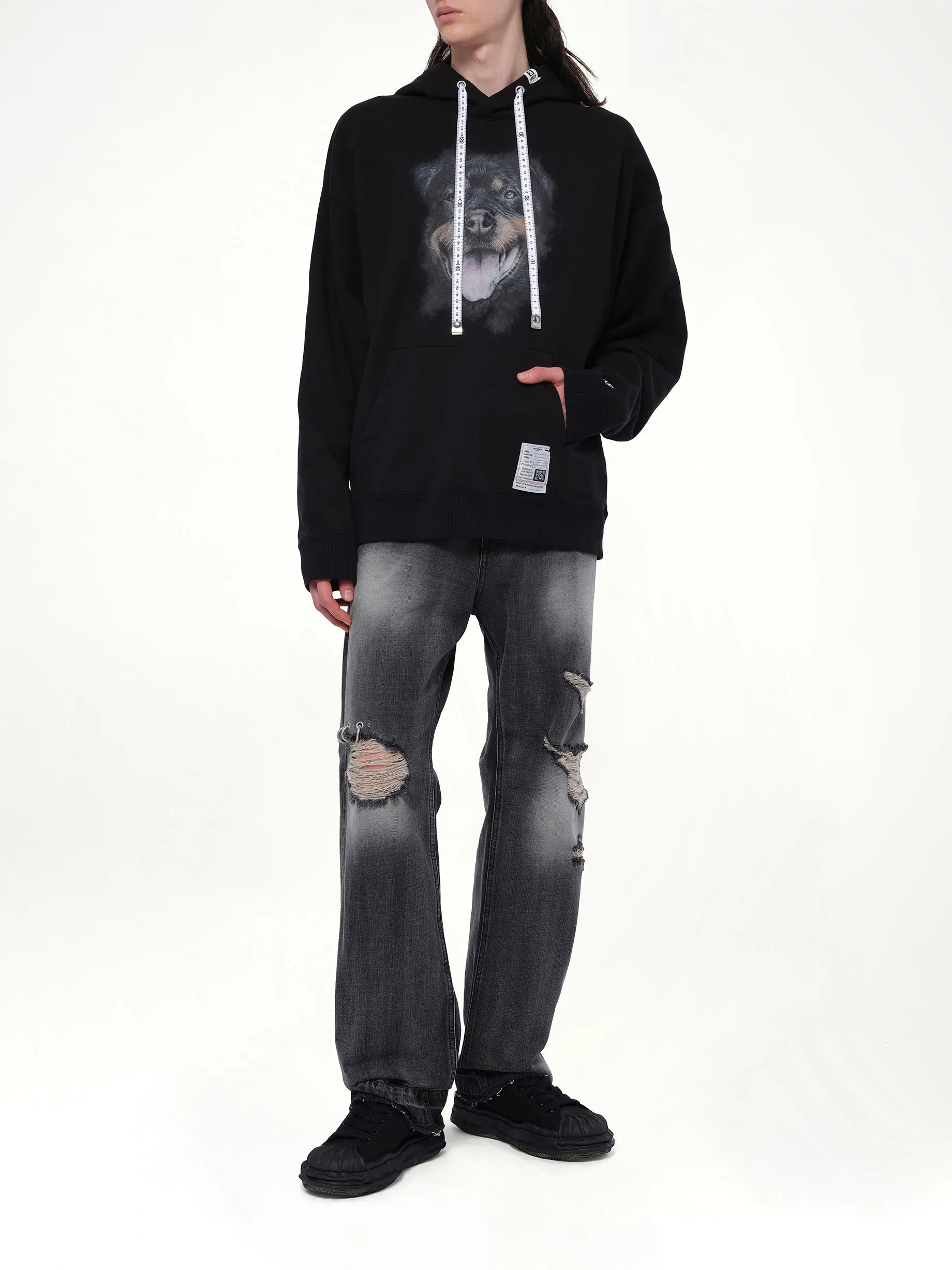 Dog Printed Hoodie in Black sold by MARAIS product image thumbnail 4