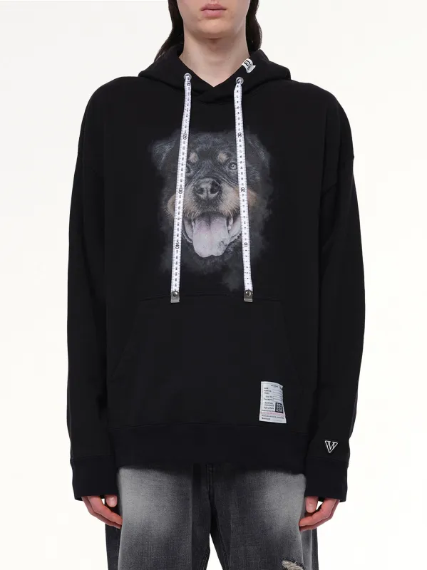 Dog Printed Hoodie in Black made by Maison MIHARA YASUHIRO