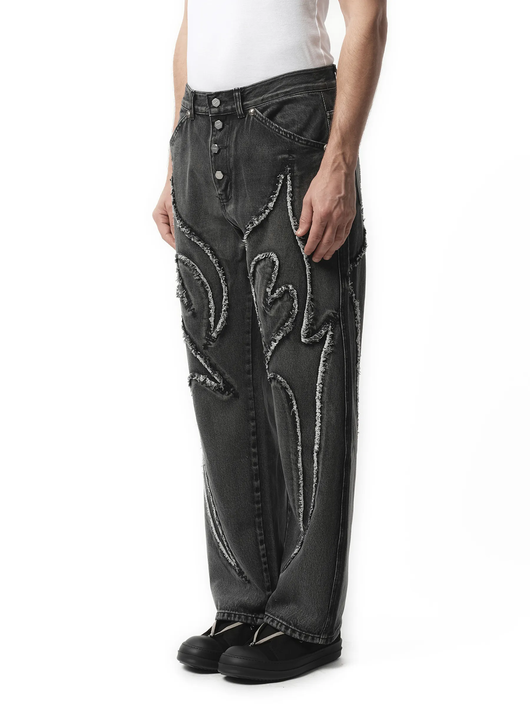 Tribal Denim Pants in Black sold by MARAIS product image thumbnail 5