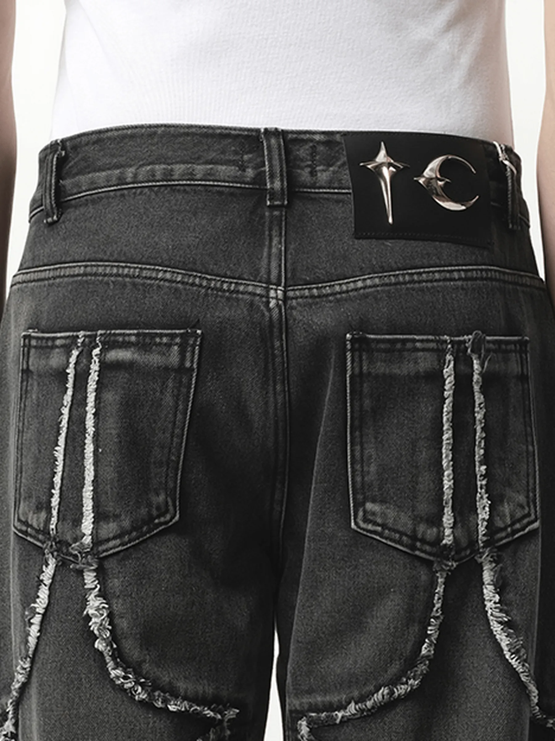 Tribal Denim Pants in Black sold by MARAIS product image thumbnail 3
