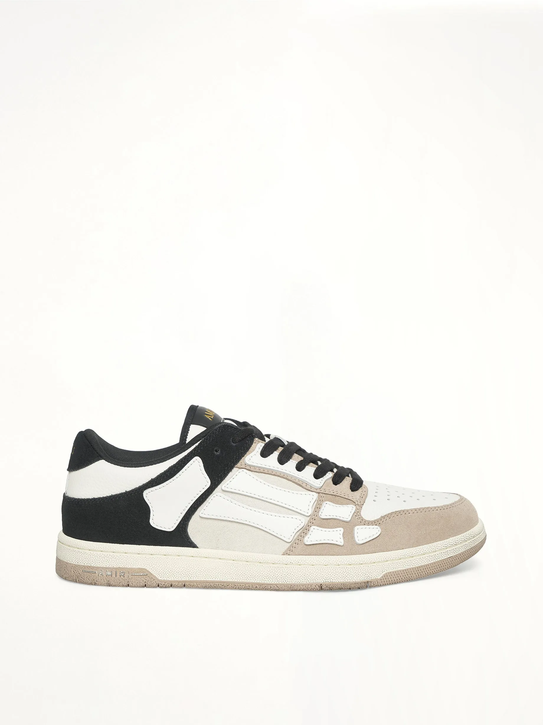 Distressed Skeleton Low Top Sneaker in Black sold by MARAIS