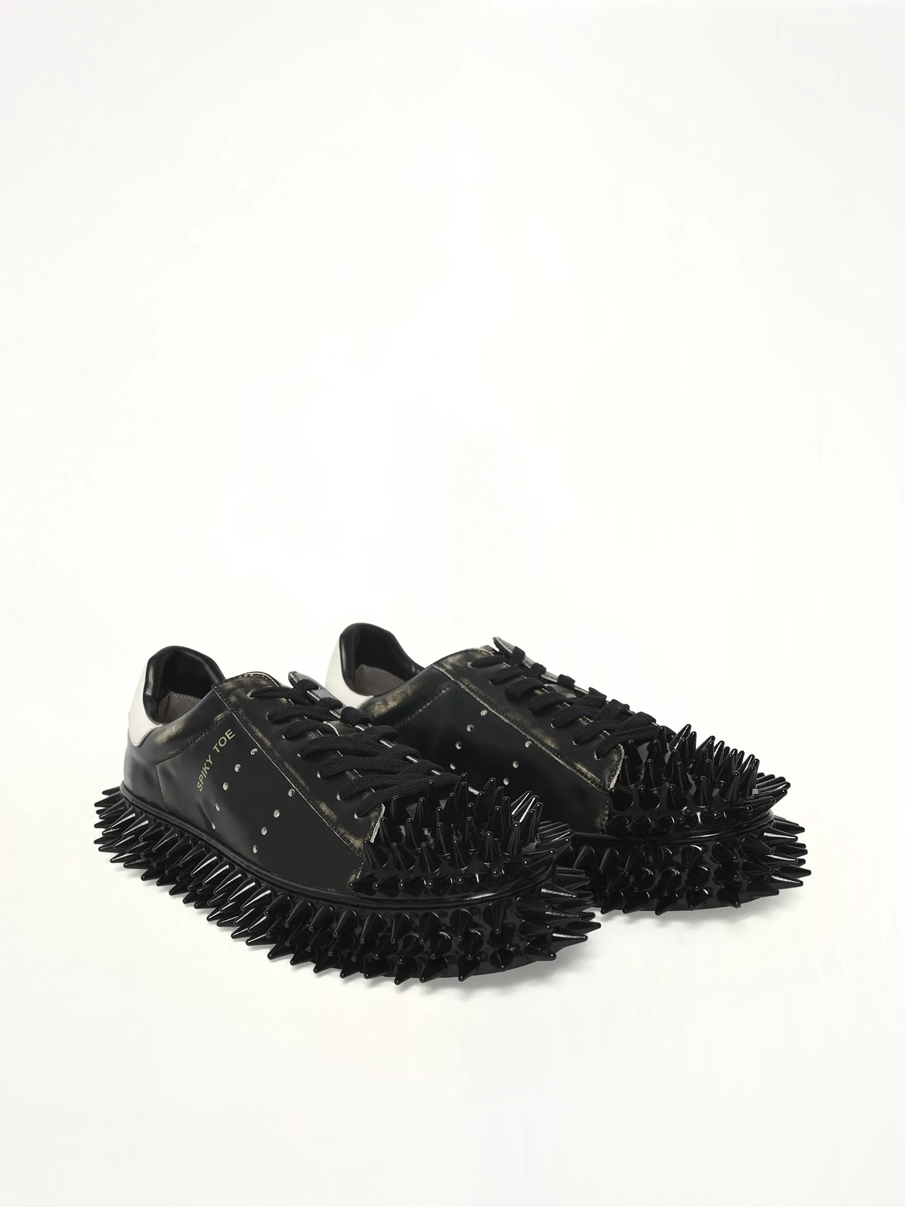 Spiky Leather Sneaker in Black sold by MARAIS product image thumbnail 2