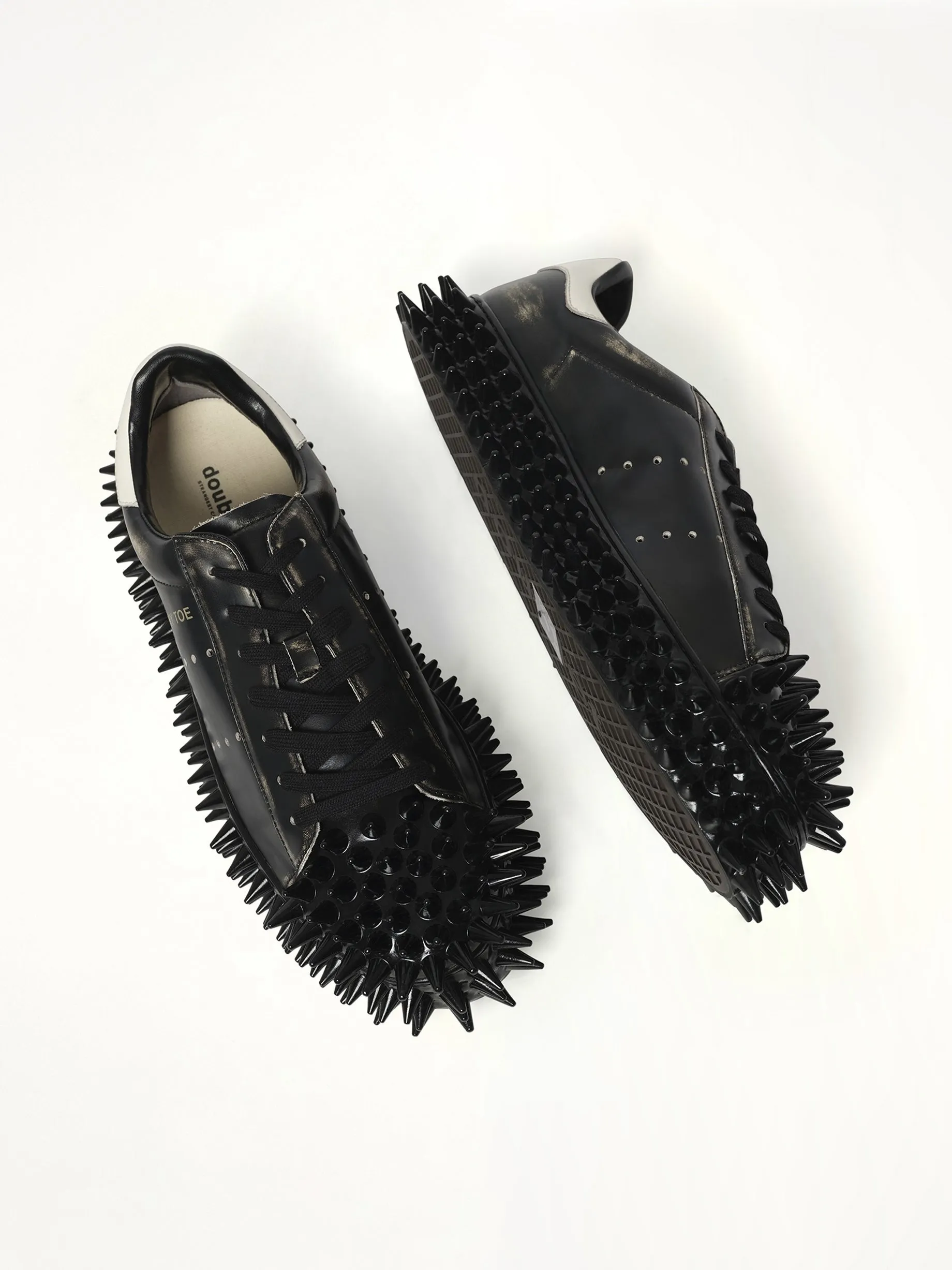 Spiky Leather Sneaker in Black sold by MARAIS product image thumbnail 4