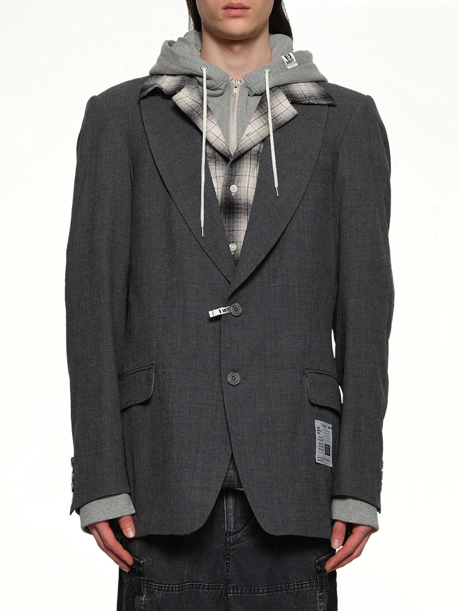 Triple Layered Blazer in Gray sold by MARAIS