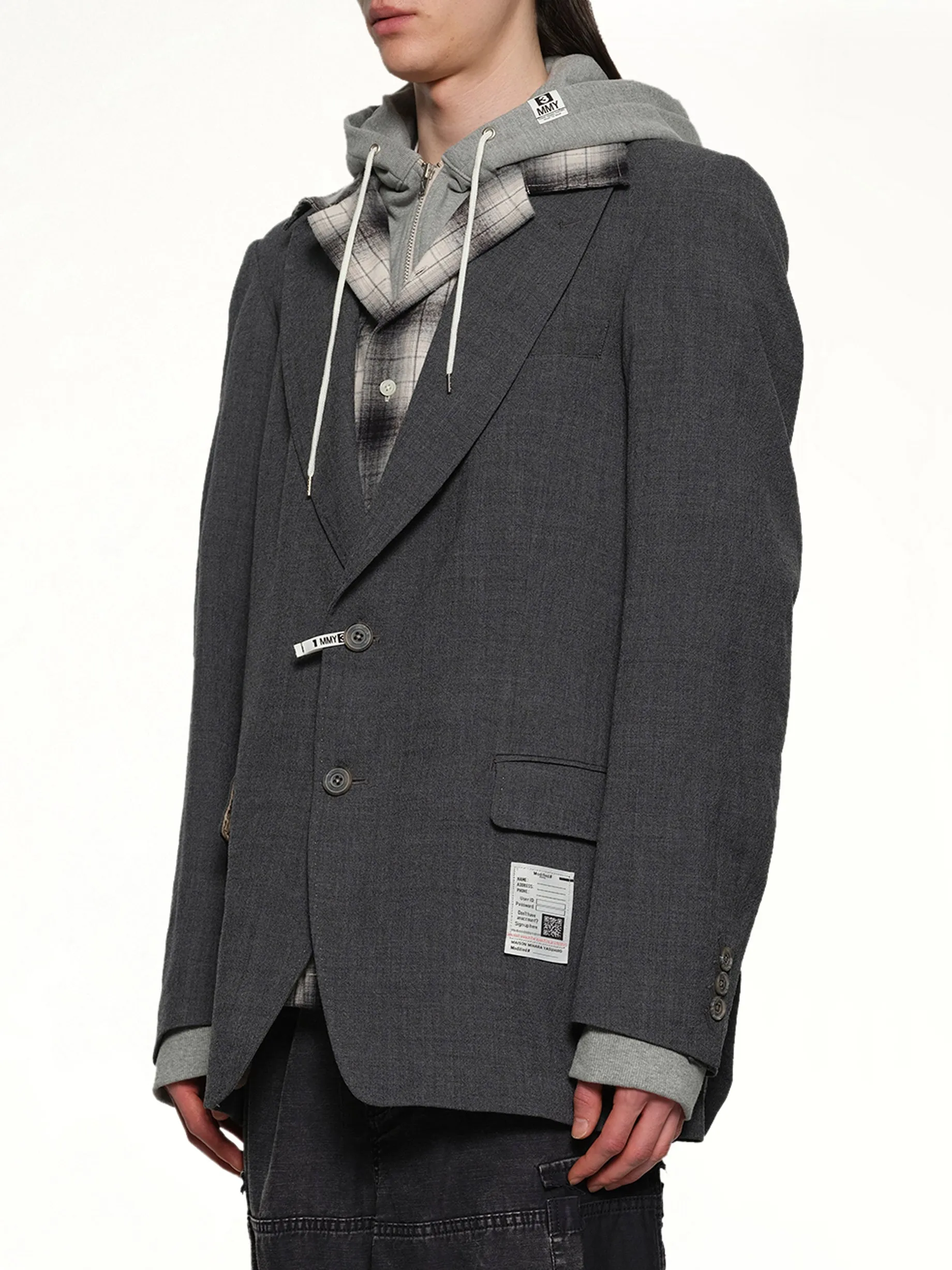 Triple Layered Blazer in Gray sold by MARAIS product image thumbnail 3