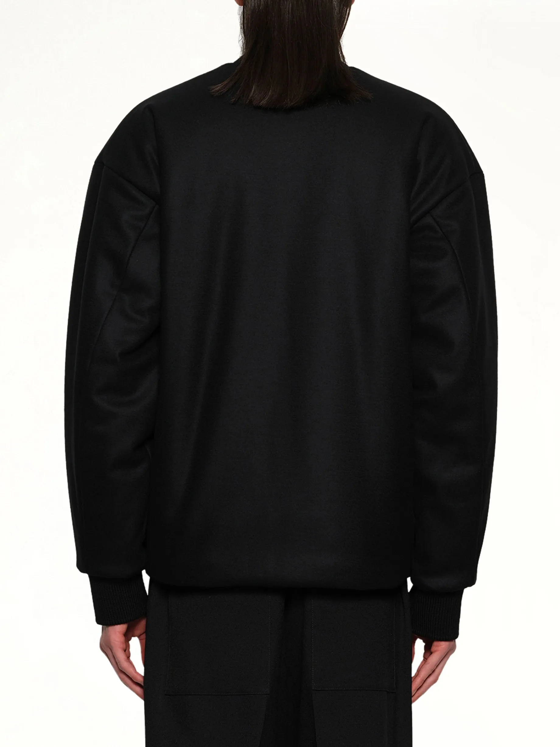 Zip Up Padded Bomber Jacket in Black sold by MARAIS product image thumbnail 5