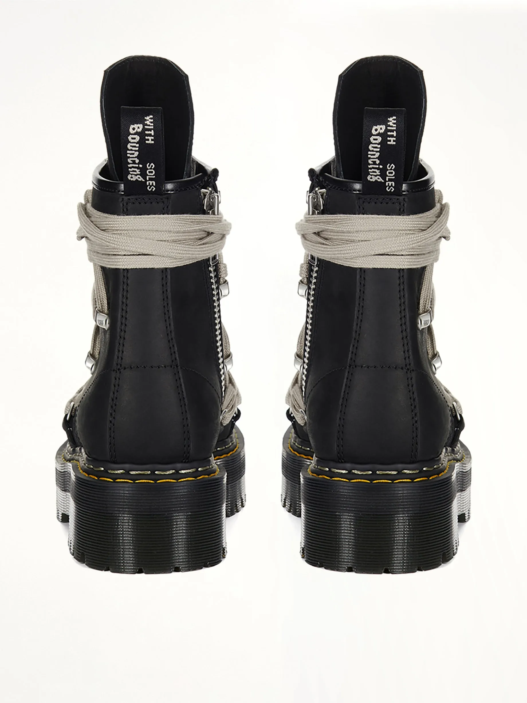 Rick Owens x Dr. Martens 1460 Quad Sole Megalace Boots in Black sold by MARAIS product image thumbnail 4