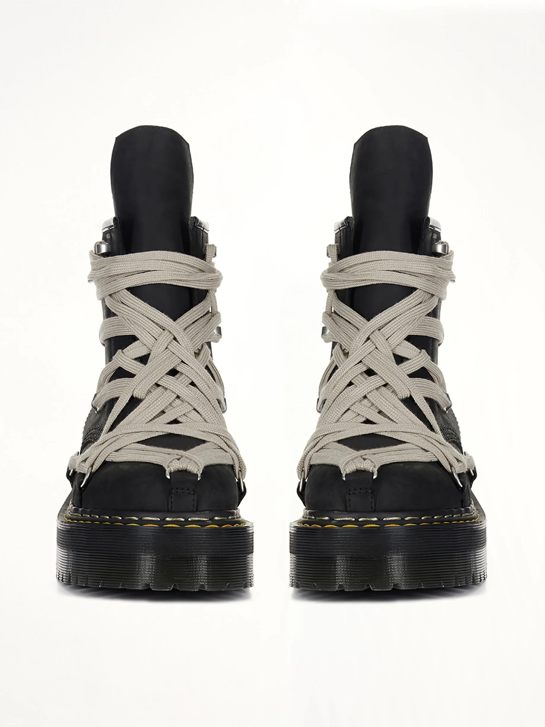 Rick Owens x Dr. Martens 1460 Quad Sole Megalace Boots in Black sold by MARAIS product image thumbnail 2