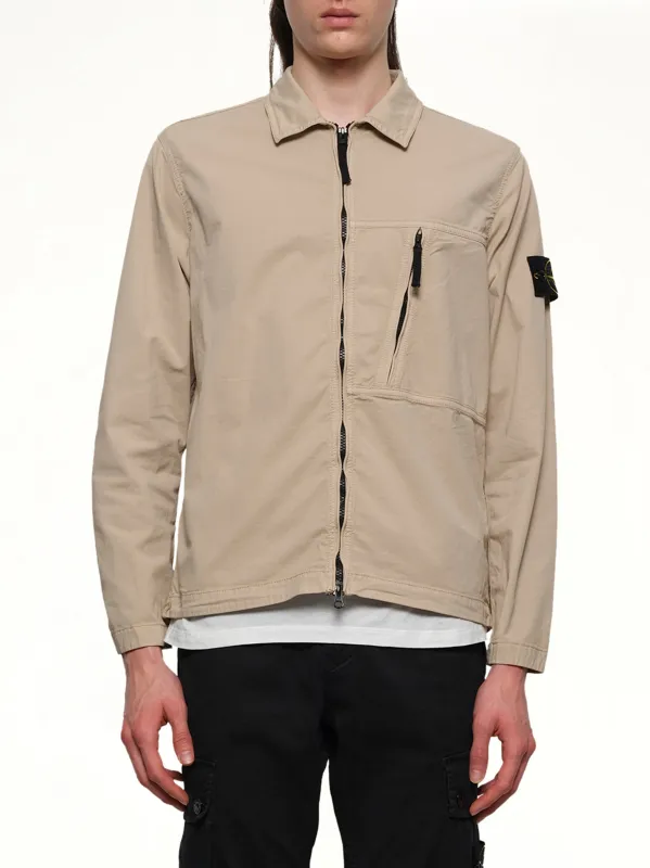 120000 Supima Overshirt in Desert sold by MARAIS