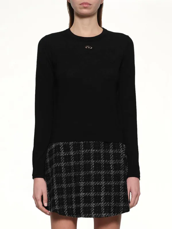 M-ALINESA Knit Sweater in Black sold by MARAIS