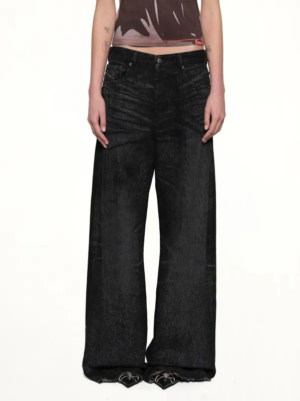 1996 D-SIRE-FSH1 Wide Jeans in Black sold by MARAIS