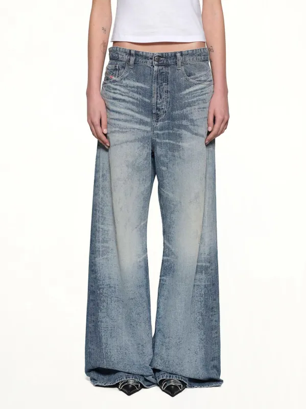 1996 D-SIRE-FSH Wide Jeans in Blue sold by MARAIS