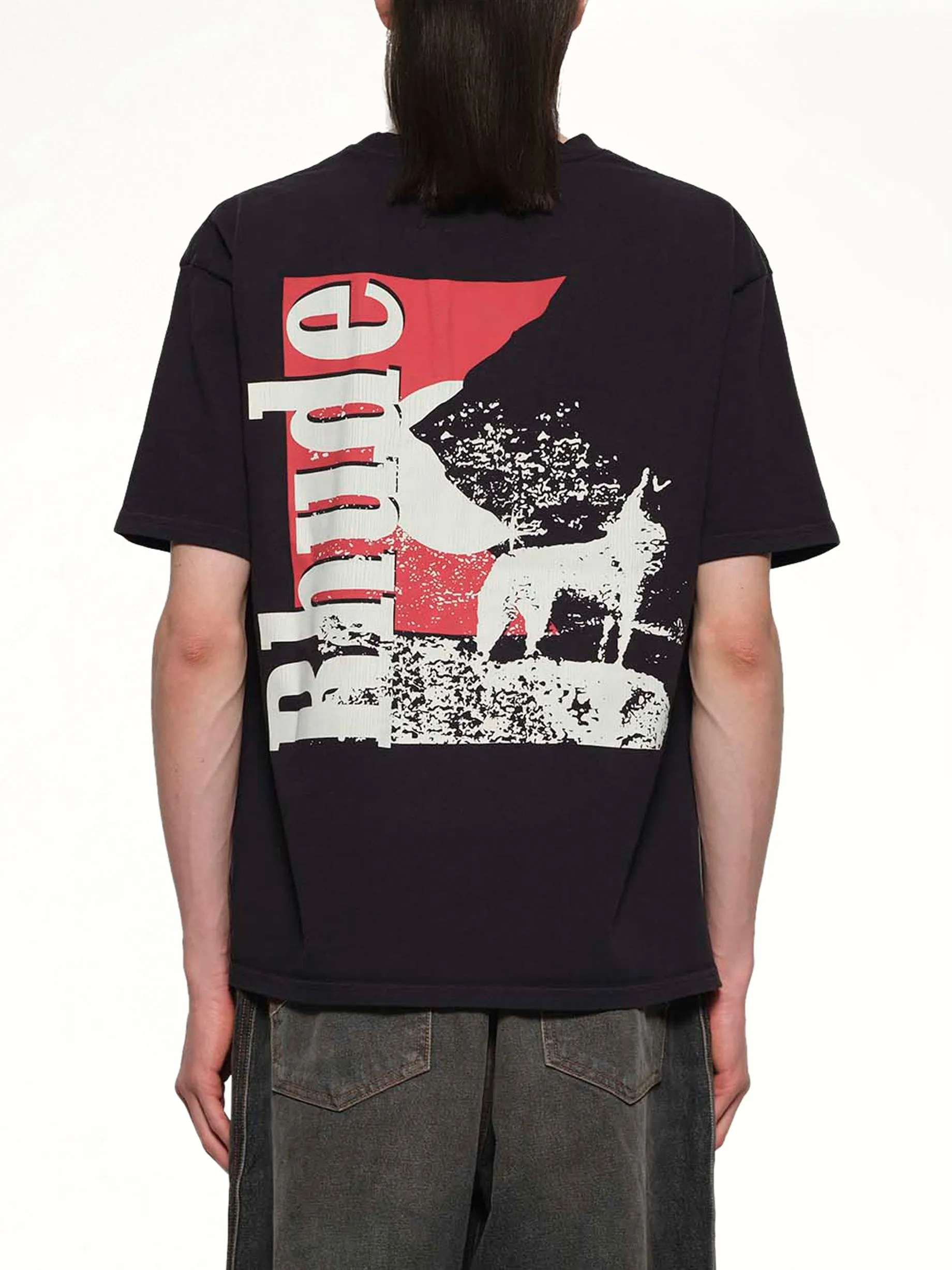 Moonlight Wolf Pocket T-Shirt in Vintage Black sold by MARAIS product image thumbnail 5