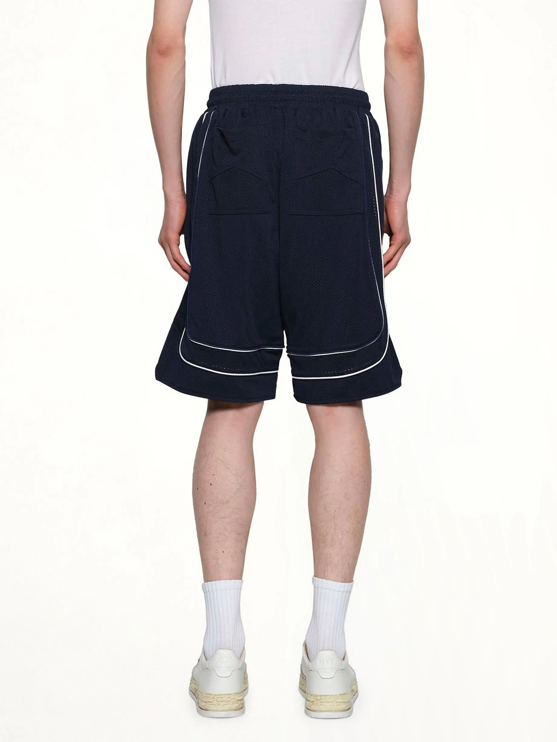 Baggy Collegiate Logo Short in Navy/Cream sold by MARAIS product image thumbnail 5