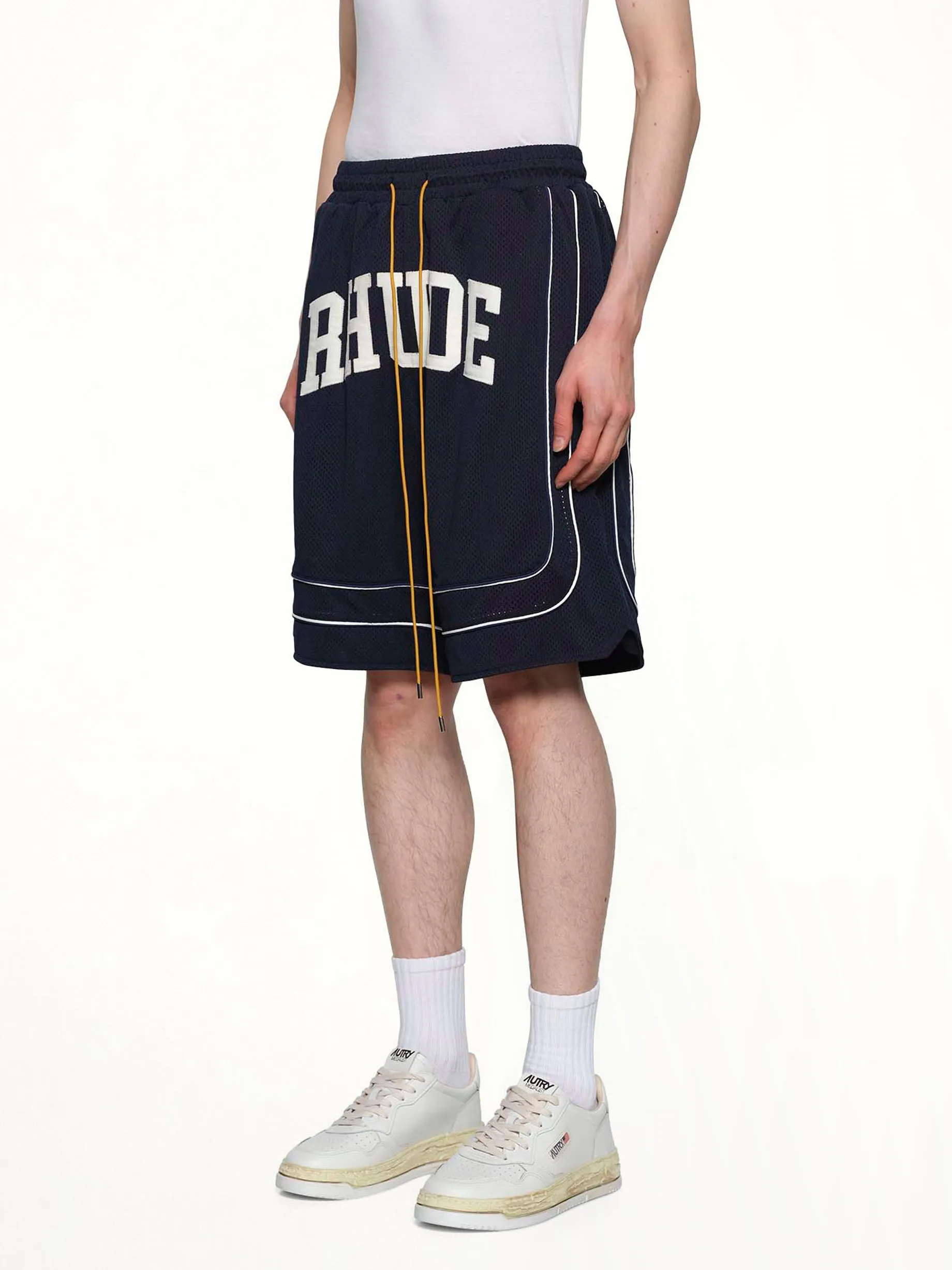 Baggy Collegiate Logo Short in Navy/Cream sold by MARAIS product image thumbnail 3