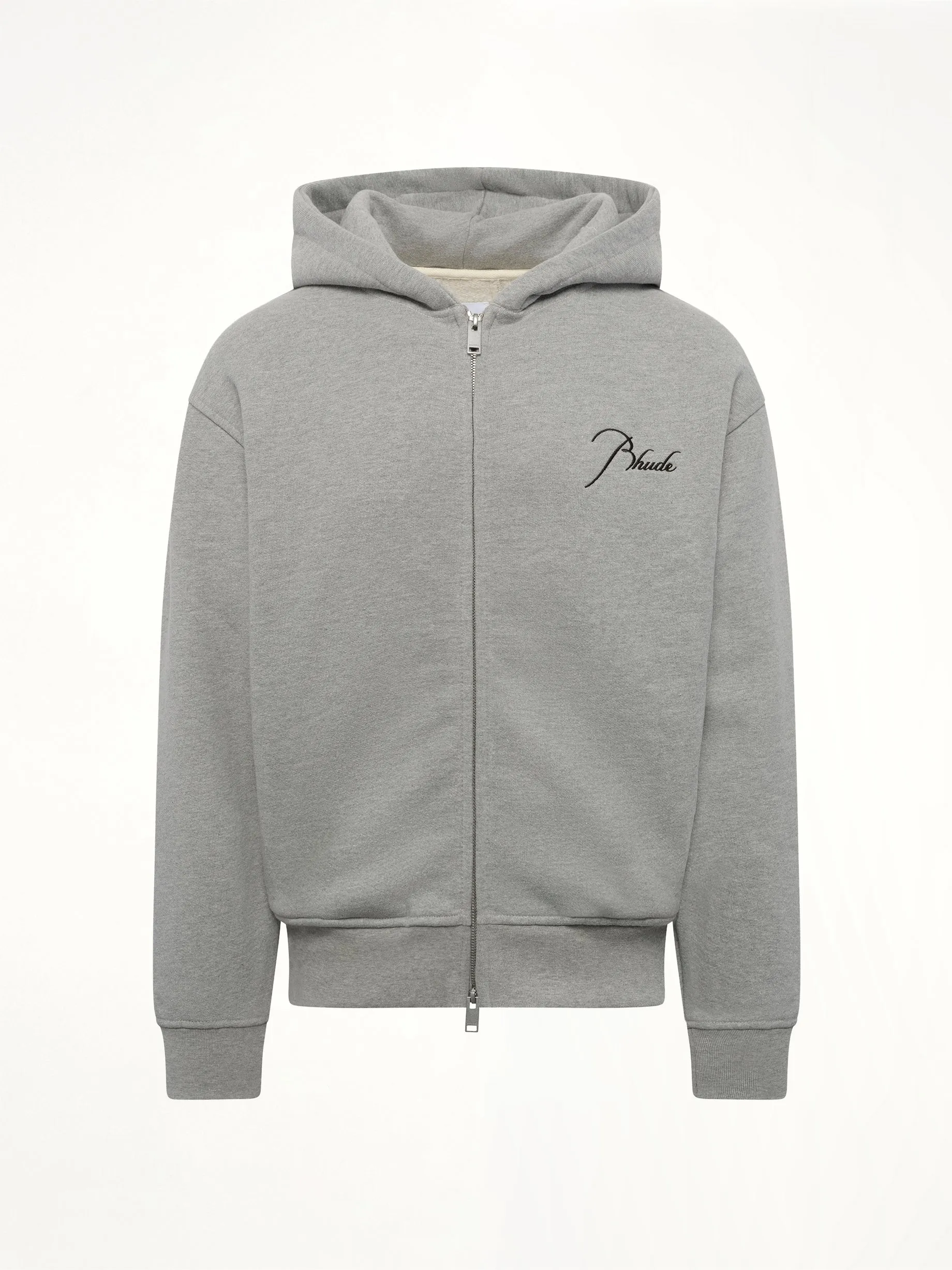 Classique Zip Up Hoodie in Heather Grey/Black sold by MARAIS product image thumbnail 2