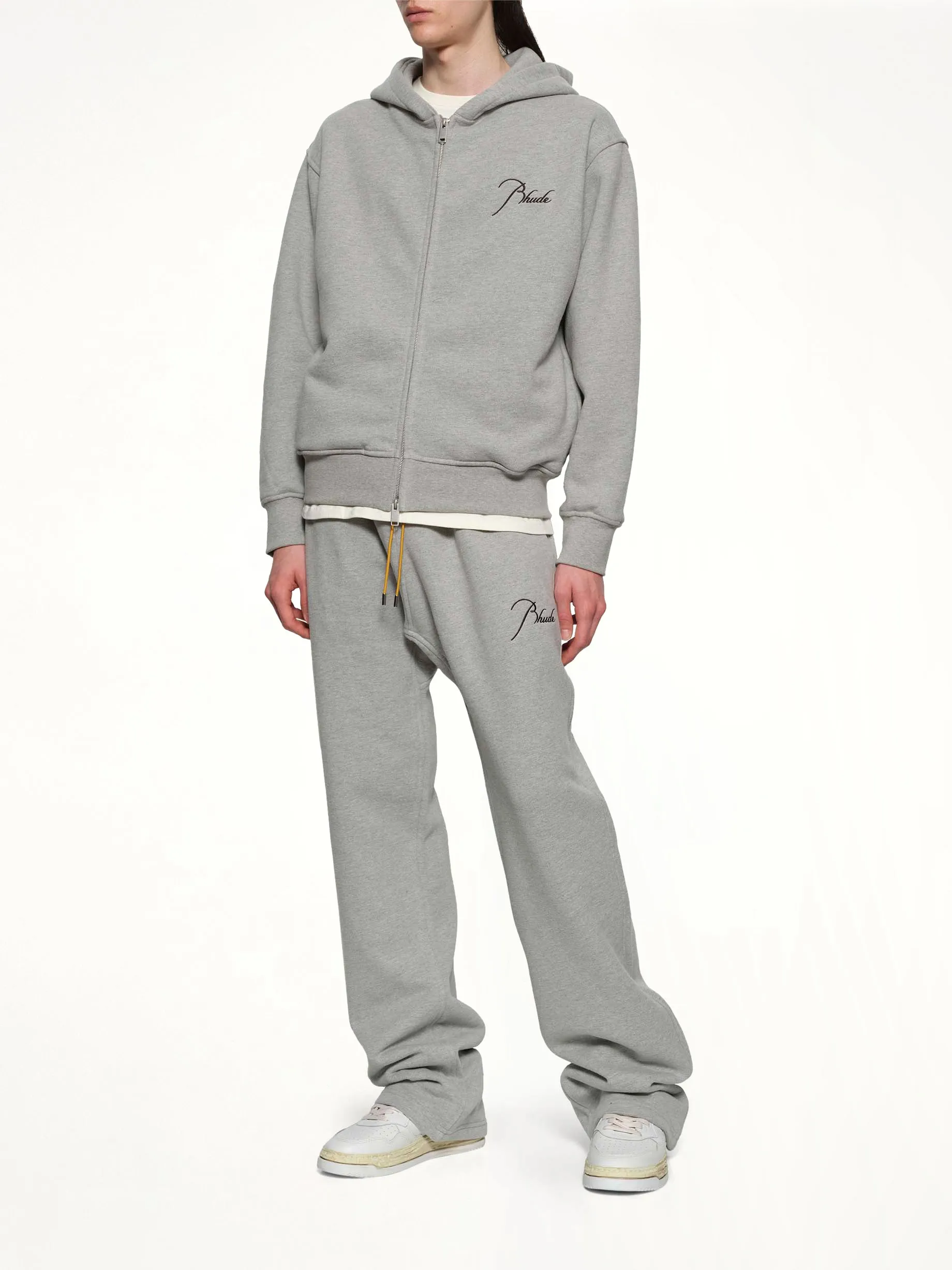Classique Zip Up Hoodie in Heather Grey/Black sold by MARAIS product image thumbnail 4