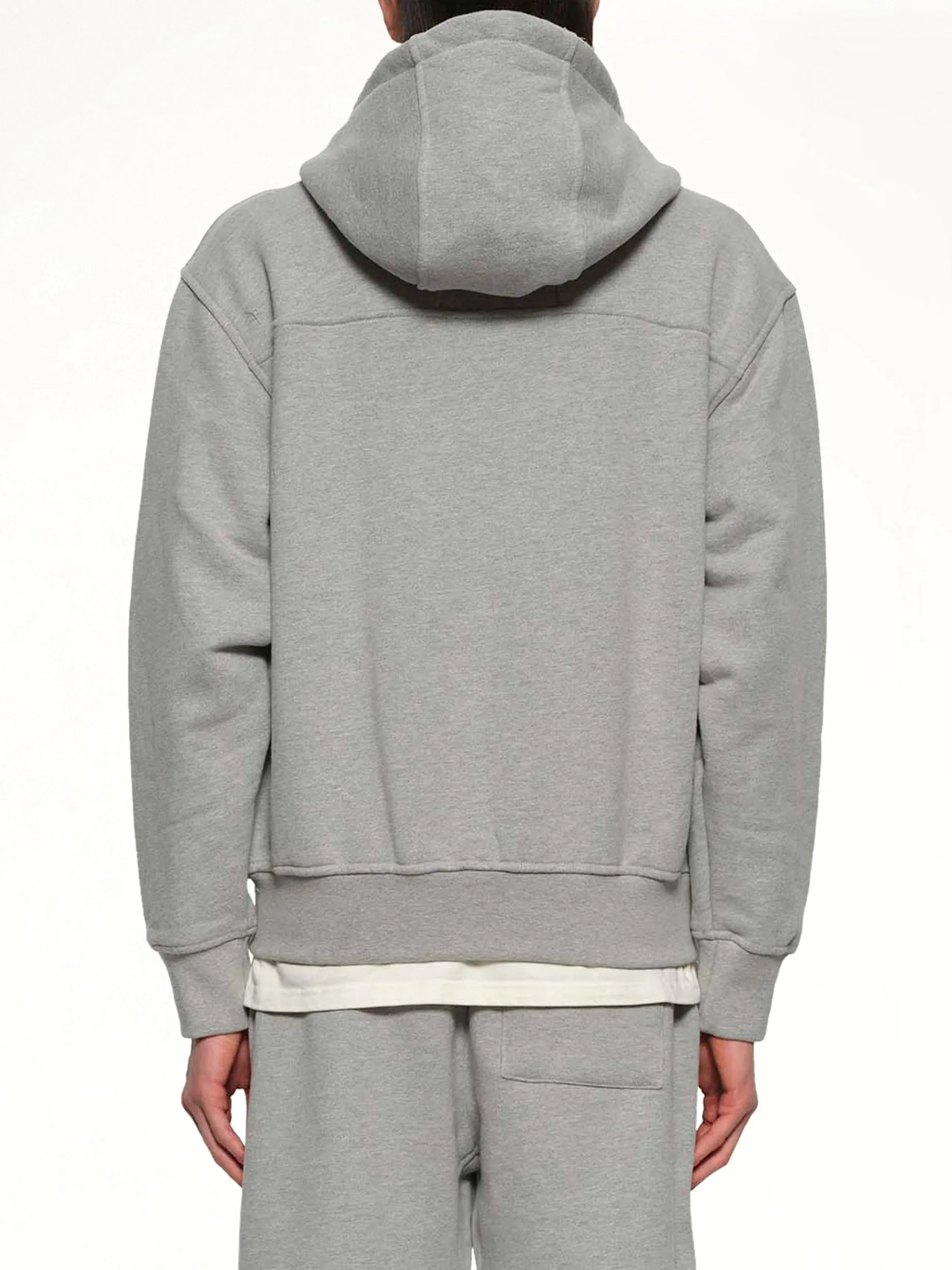 Classique Zip Up Hoodie in Heather Grey/Black sold by MARAIS product image thumbnail 5