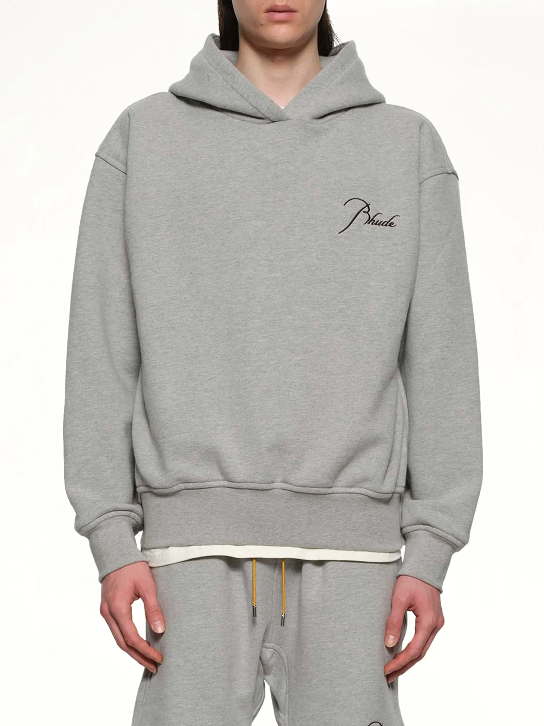 Classique Side Zip Pullover Hoodie in Heather Grey/Black sold by MARAIS