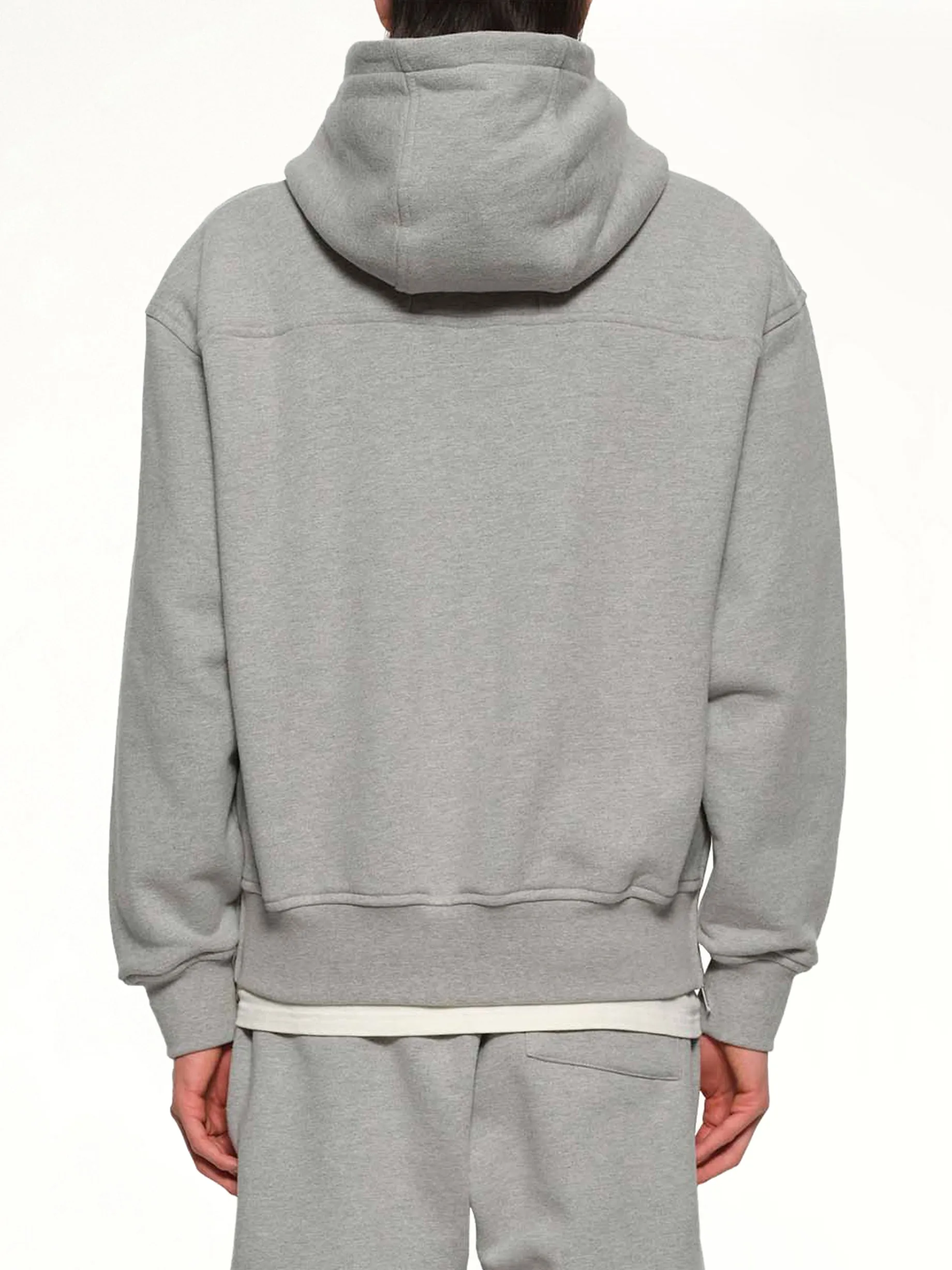 Classique Side Zip Pullover Hoodie in Heather Grey/Black sold by MARAIS product image thumbnail 5