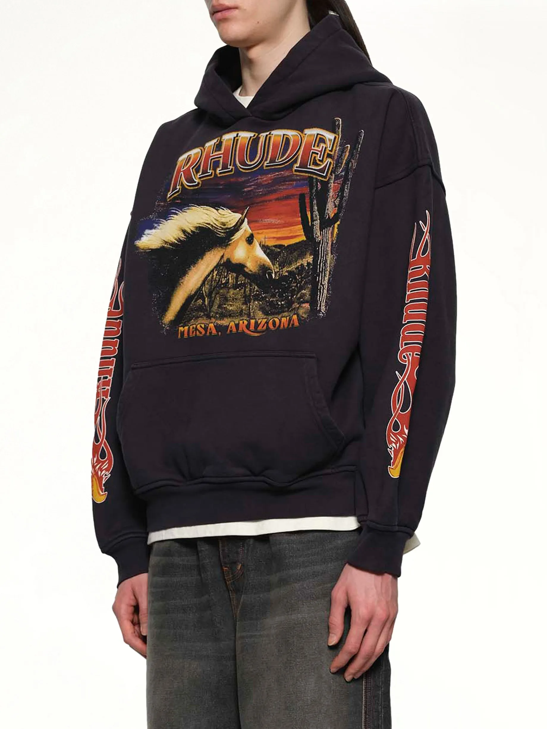 Mesa Stallion Hoodie in Vintage Black/Red sold by MARAIS product image thumbnail 3