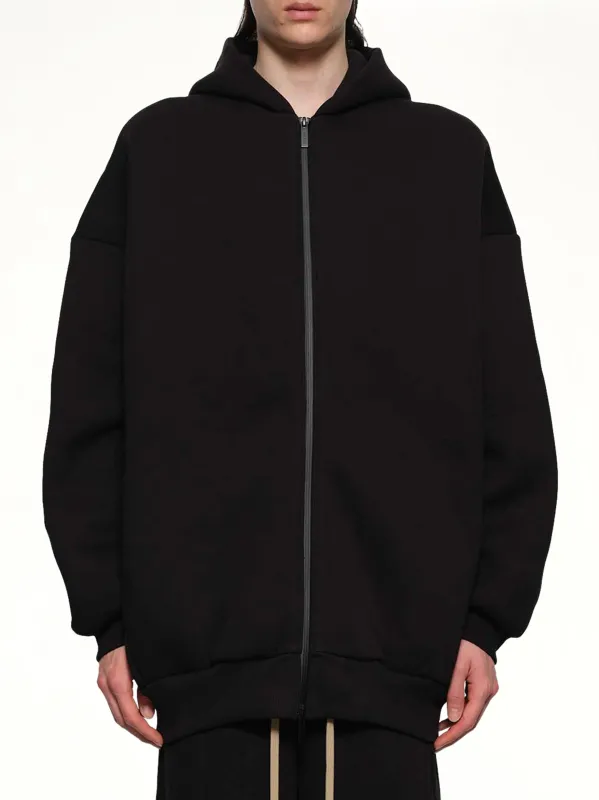 Zip Hoodie in Black sold by MARAIS