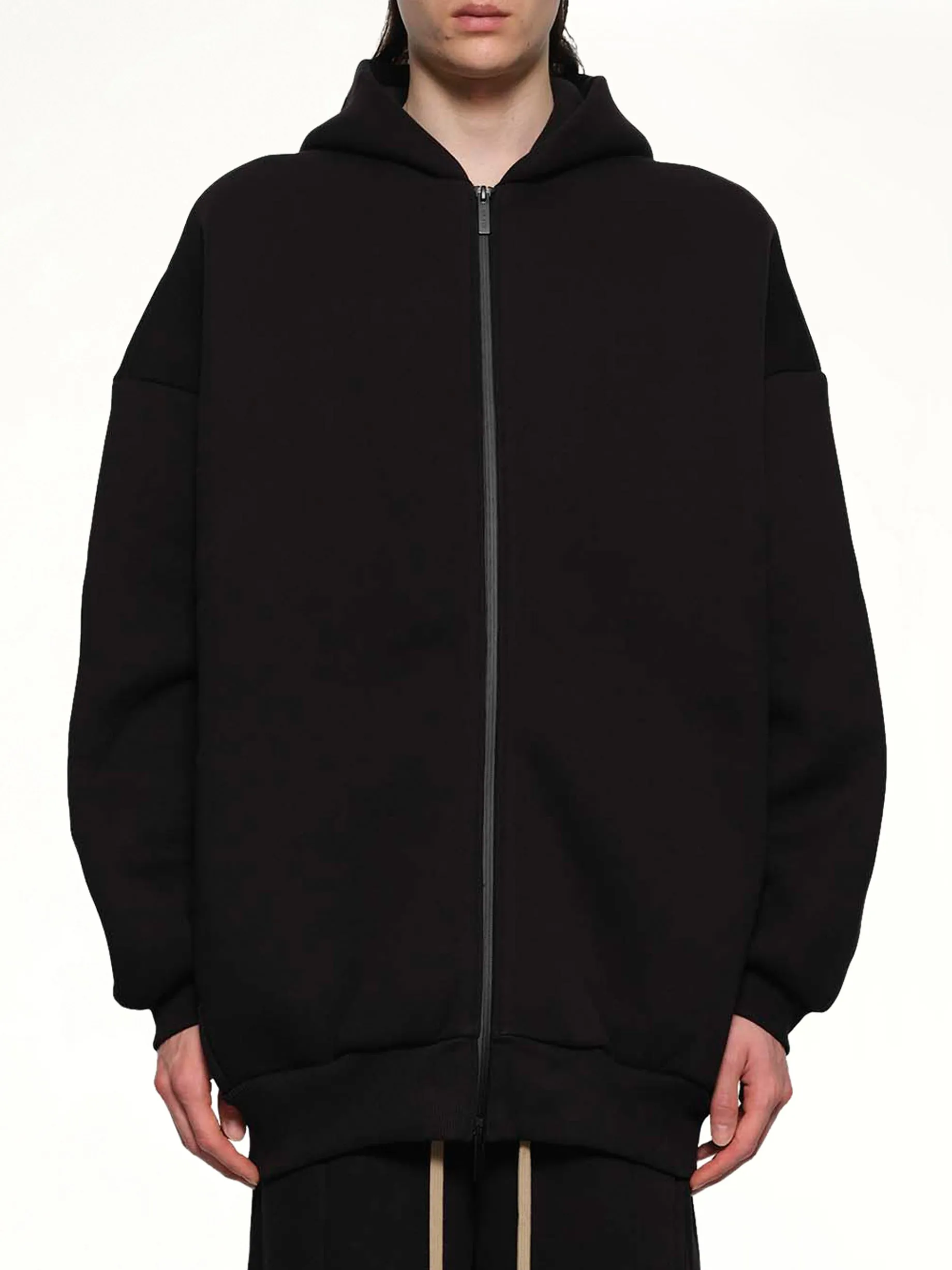 Zip Hoodie in Black sold by MARAIS