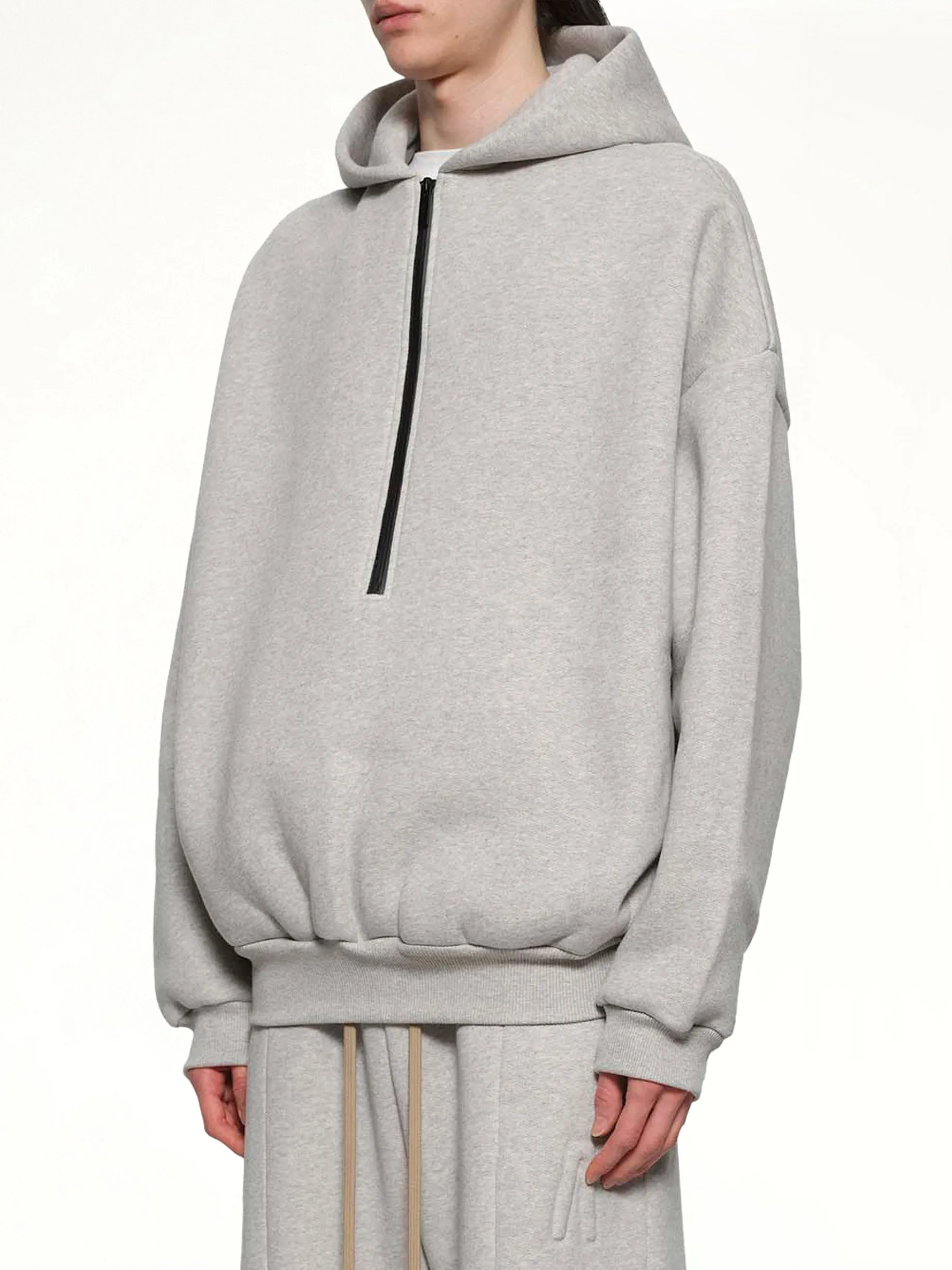 Athletic Halfzip Hoodie in Grey sold by MARAIS product image thumbnail 3