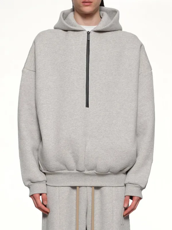 Athletic Halfzip Hoodie in Grey sold by MARAIS