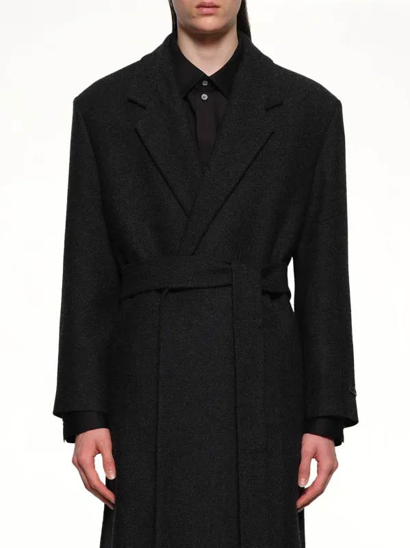 Classic Overcoat in Black sold by MARAIS