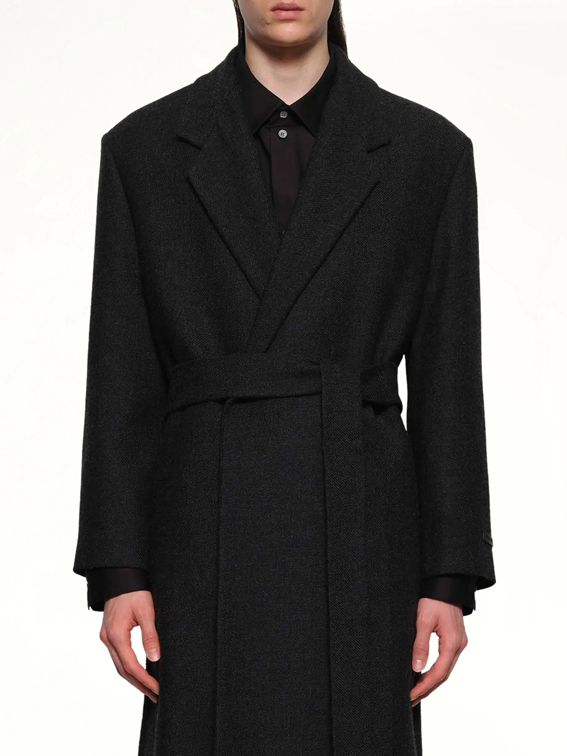 Classic Overcoat in Black sold by MARAIS