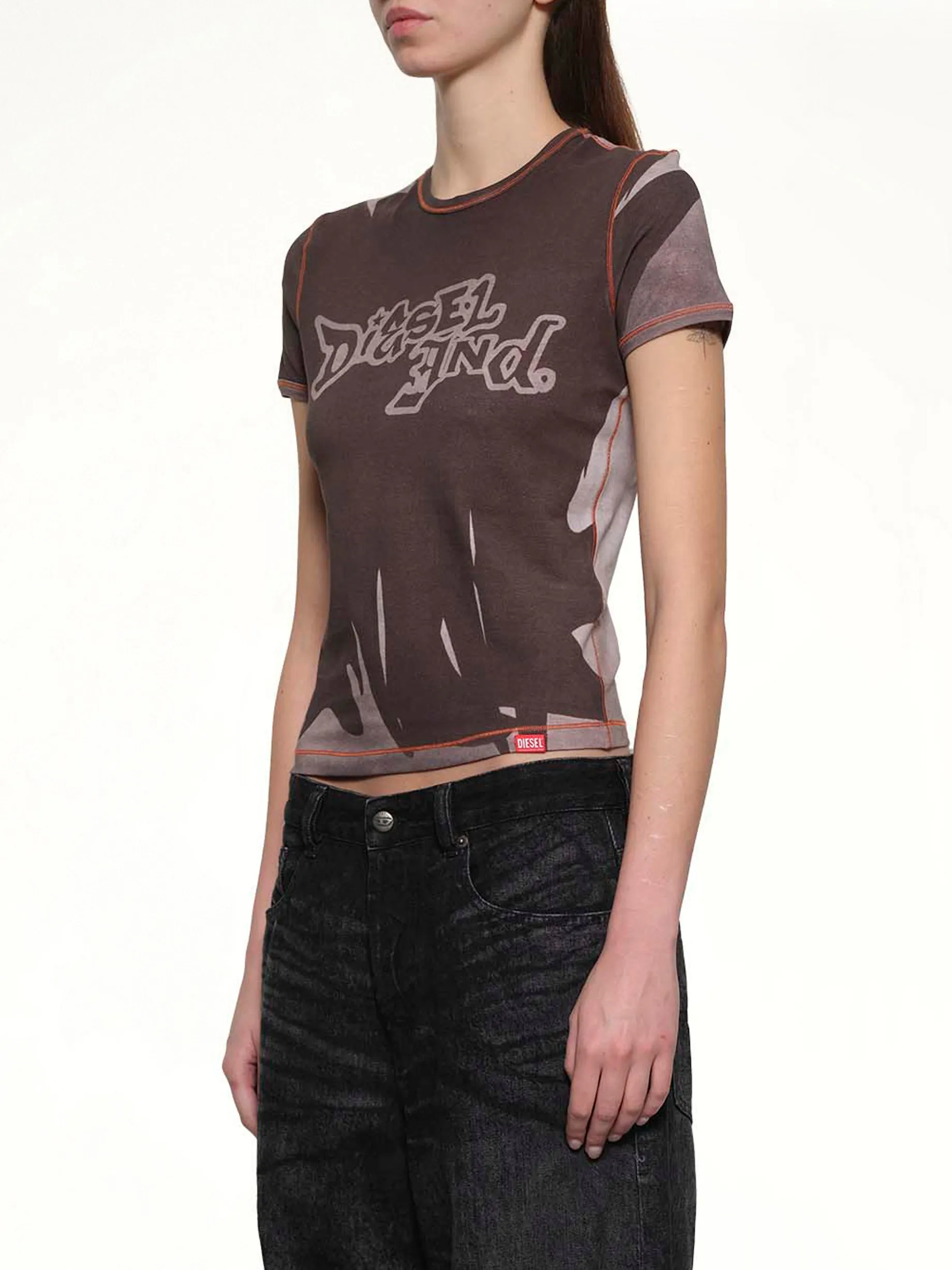 T-GRAFI T-Shirt in Grey/Multicolour sold by MARAIS product image thumbnail 3