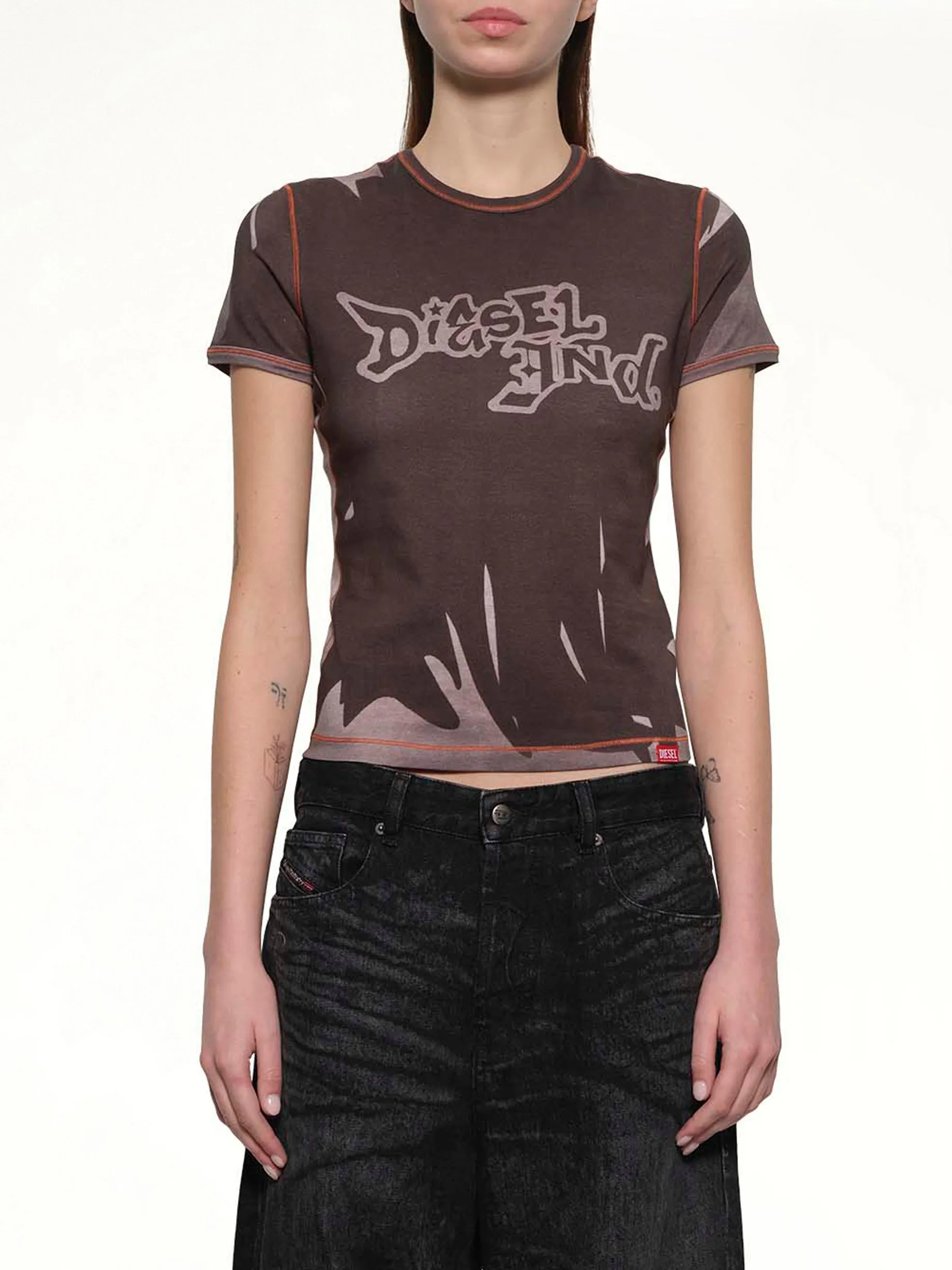 T-GRAFI T-Shirt in Grey/Multicolour sold by MARAIS