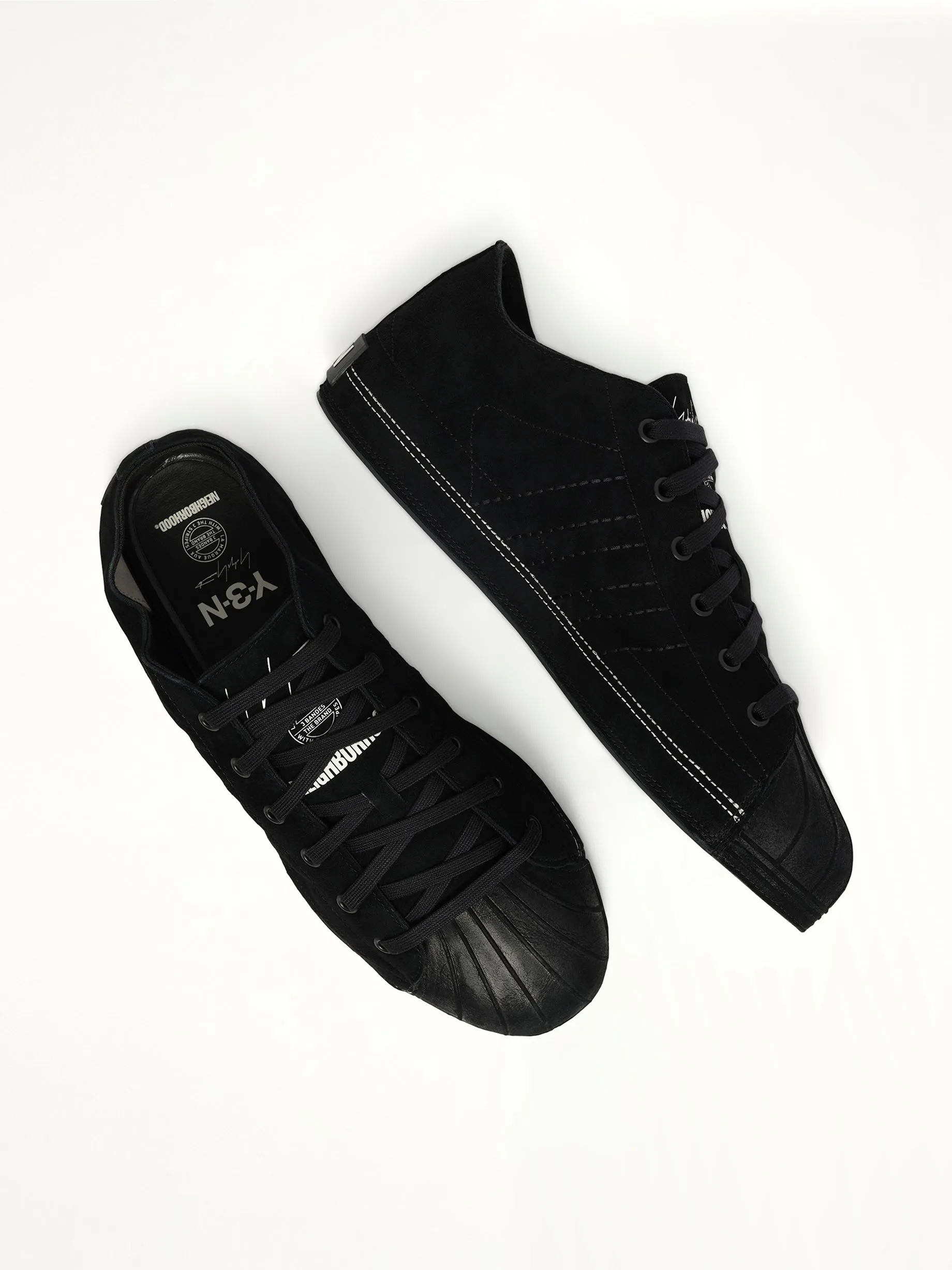 Y-3 X NBHD Nizzastar Lo Sneaker in Black/Off White sold by MARAIS product image thumbnail 3